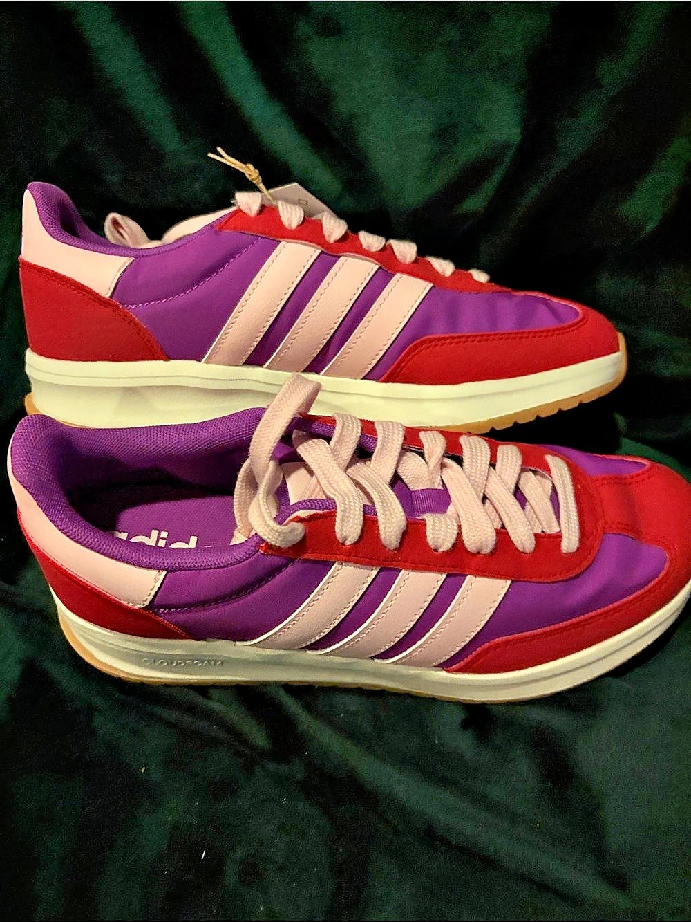 adidas Run 70s 2.0 J Retro Sneakers Purple & Red US 7